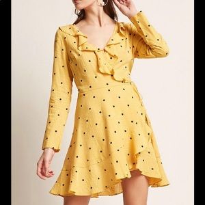 Selfie Leslie Yellow Wrap Dress